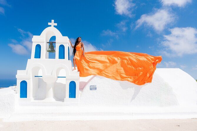 Flying Dress Experience -Private Santorini Photoshoot - Photo delivery speed and what you can expect from the results