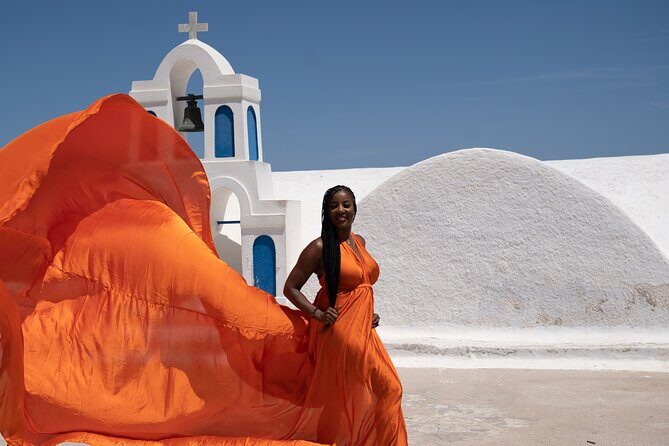 Flying Dress Photoshoot in Oia Private entry to Blue Dome - Key Highlights You’ll Feel Immediately