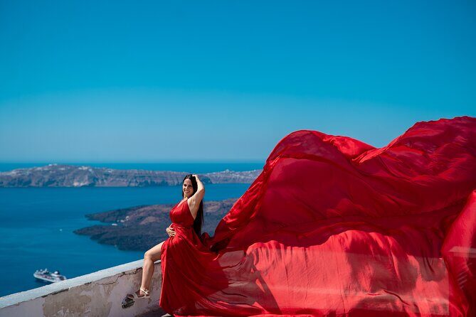 Flying Dress Photoshoot in Oia Private entry to Blue Dome - What Actually Happens During Your 1-Hour Session