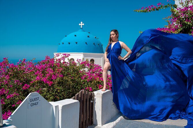 Flying Dress Photoshoot in Oia Private entry to Blue Dome - Price and Value: What $236.59 Covers (and Why It Might Be Worth It)