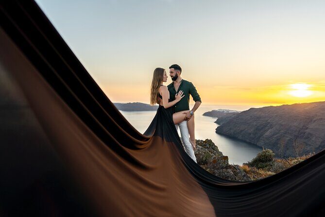 Flying Dress © Photoshoot in Santorini: Happy Birthday Package - The Photoshoot Day: Makeup, Hair, and the Dress Assistant’s Job Description