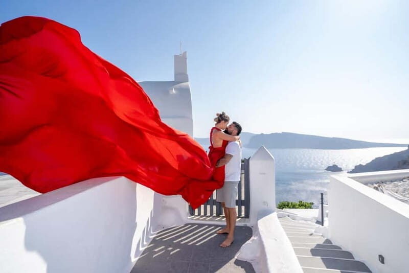 Oia: Santorini Photoshoot with Flying Dress Rental Option - The 1-hour walking route: marble streets to Blue Domes