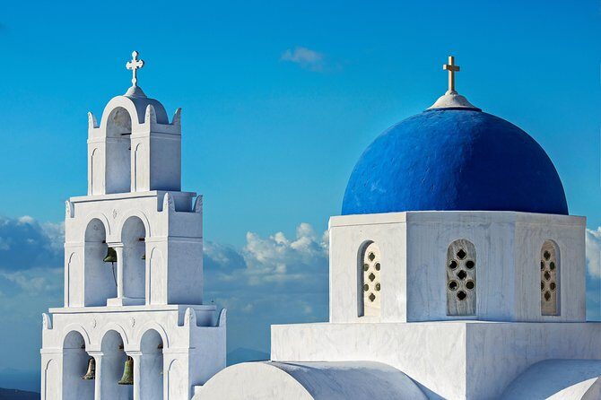 Santorini: 6hr Private Tour with Olive Oil, Beer or Wine Tasting - The Castle of St Nicholas: views plus real stories