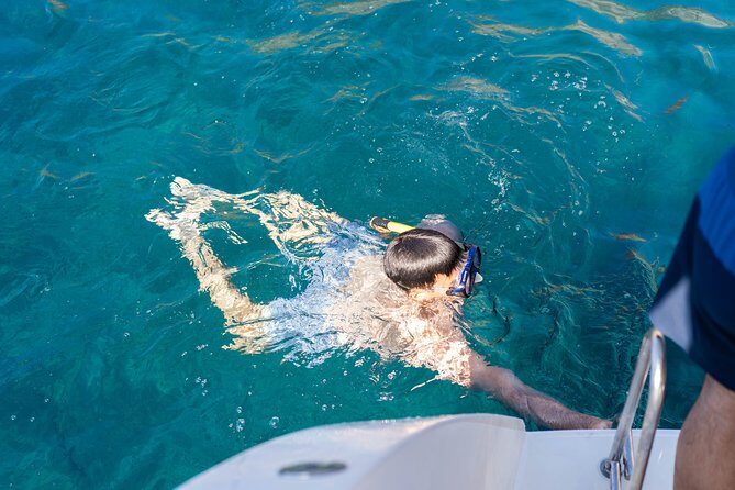 Santorini Caldera Gold Day Cruise with BBQ on board and Open Bar - Stop 3: White Beach (Boat-Only Vibes)