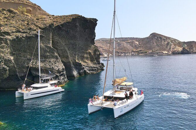 Santorini Catamaran Cruise: with Lunch, BBQ, Open Bar, Transfers - Open Bar and Onboard BBQ: Why It Changes the Whole Day