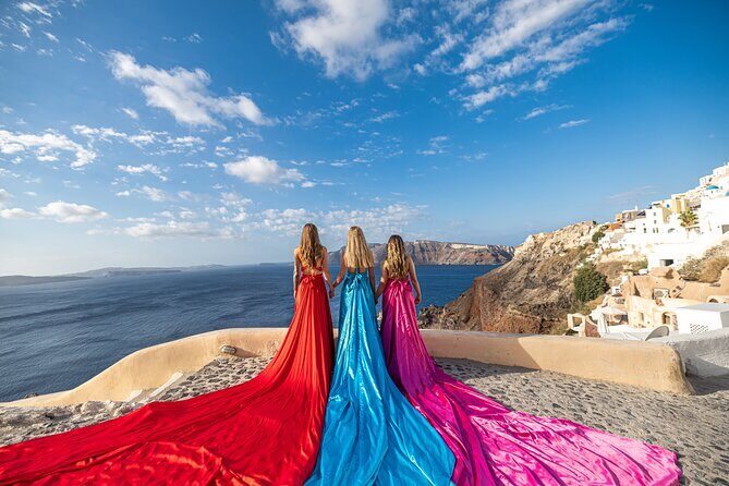 Santorini: Flying Dress Professional Photography <em>Dress Included</em> – The Walk Is Part of the Price You Pay (So Make It Count)’ /><br />
Here’s the one practical reality that comes up hard: there’s a lot of walking, climbing, and time spent moving between spots to get the right backgrounds. You’ll want to plan for that before you commit.</p>
<p><p>My advice is simple:</p>
</p>
<ul>
<li>wear <strong>comfortable shoes</strong>, not your “pretty for the restaurant” pair</li>
<li>bring sunscreen and something to cool down (a mini fan can be useful)</li>
<li>pack a small towel or cloth if you want to dab sweat and freshen up</li>
</ul>
<p><p>One review tip is especially worth considering: leaving shoes out of the photos can lead to nicer visuals, and barefoot can look great if you’re comfortable doing it and the ground allows. Since the tour doesn’t provide footwear guidance beyond overall comfort, you should think about what’s realistic for you.</p>
</p>
<p><p>If you’re thinking about the photos as a long-term memory, the walking is usually what creates that wow factor. But you should go in ready.</p>
</p>
<h2 id="timing-for-light-late-afternoon-often-feels-better">Timing for Light: Late Afternoon Often Feels Better</h2>
<p><img width="669" height="446" decoding="async" src=