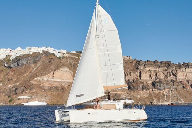 Santorini Gold Catamaran Cruise with BBQ, Drinks and Hotel Pickup - Red Beach and White Beach: The Color Stops That Make Photos Easy