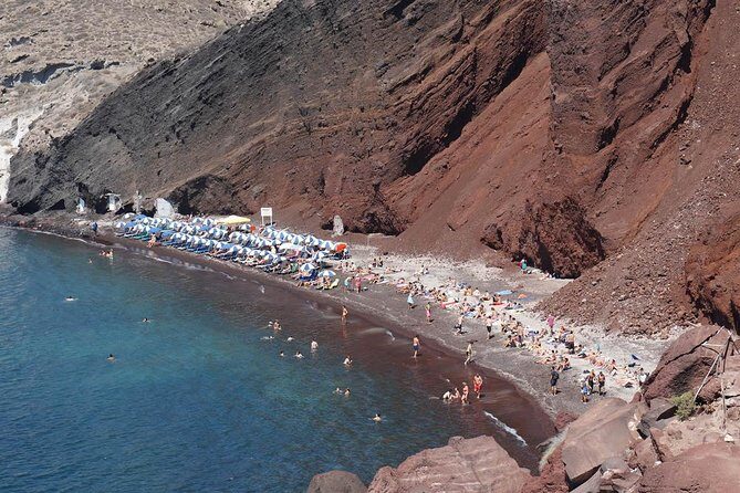 Santorini local private tour for small group - Red Beach: Volcanic Rocks, Eerie Color, and a Short Visit Done Right