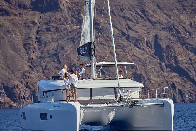 Santorini Oia: Caldera Luxury Day Cruise with BBQ & Drinks - On-board photos and sea-level viewpoints of old ports