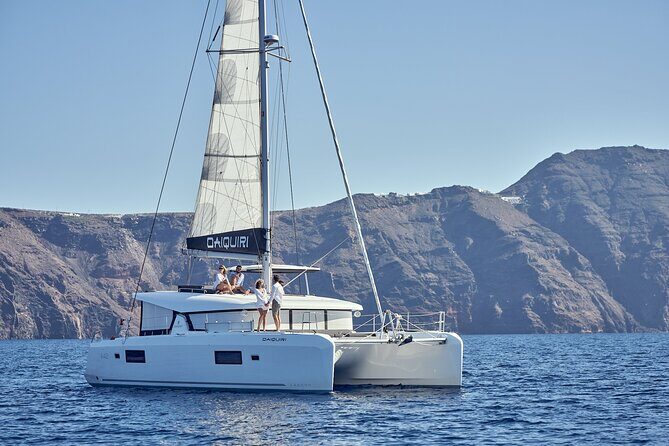 Santorini Oia: Caldera Private Day Cruise with BBQ & Drinks - Thirassia stop: calm water and easy snorkeling (about 20 minutes)