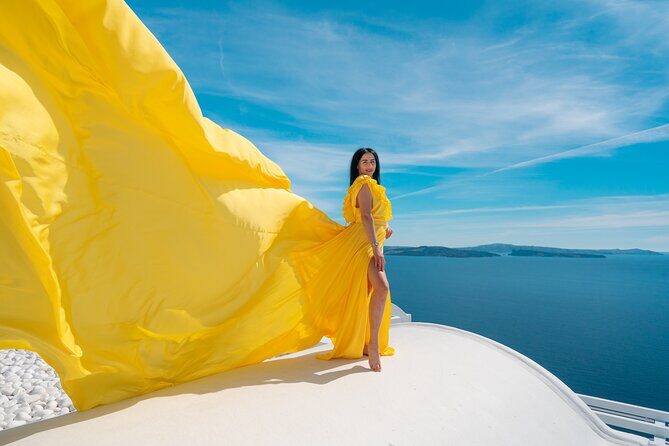 Santorini Oia: Private Flying Dress Photoshoot - Oia Flying Dress Photoshoot: what you’re really paying for