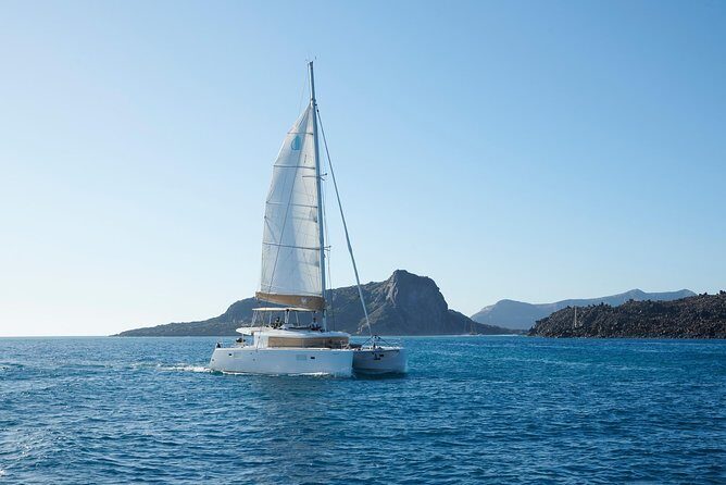 Santorini Platinum Catamaran Cruise with Meal, BBQ and Open Bar - Thirassia Island: Swimming Plus Lunch and a Real BBQ Plate