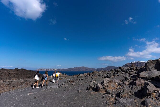 Santorini Sunset Cruise in Caldera - Volcano of Santorini (Nea Kameni): the sulfur walk before the wine