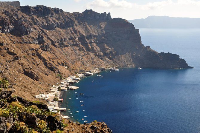 Thirassia Island: 6hr Private Tour with Lunch from Santorini - Walking through Agrilia: cave houses, gardens, and the churchyard feel