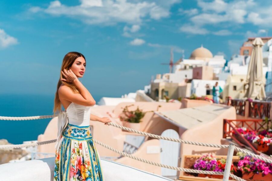 Tour Santorini with a Professional Photographer - Profitis Ilias Monastery: the 360-degree “big finish” shot